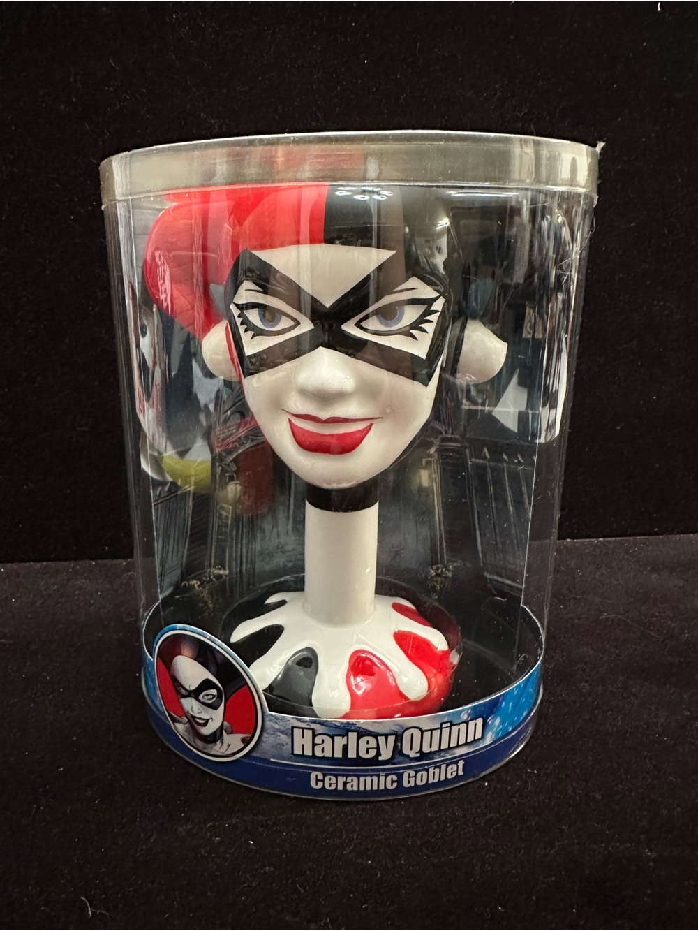 Monogram DC Comics Harley Quinn ceramic head goblet